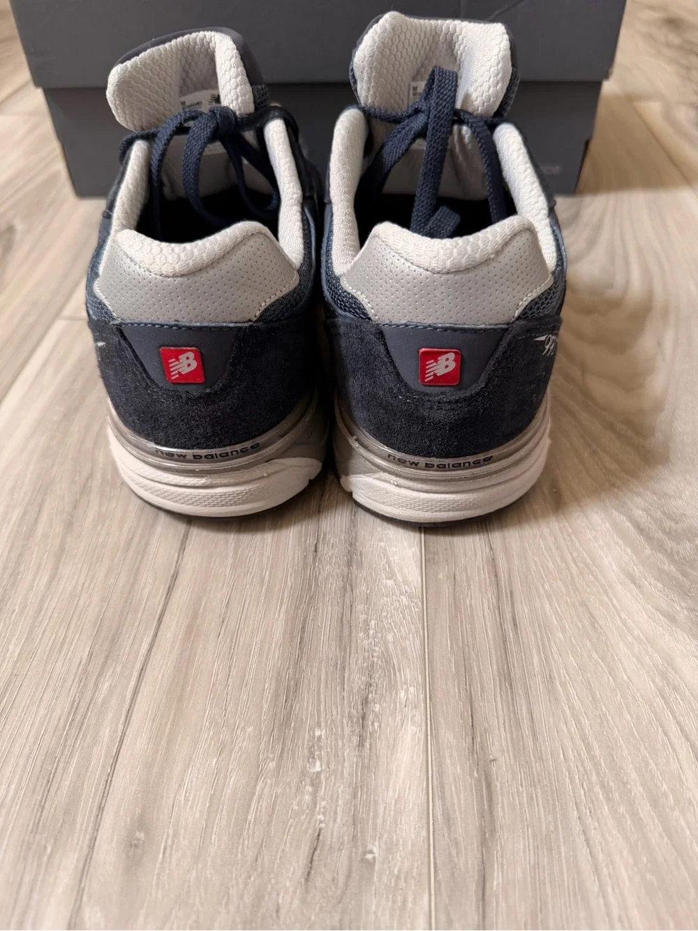 New Balance 990v3 GC990NB3 Navy Youth 7Y Women’s 8.5 Sneakers Box